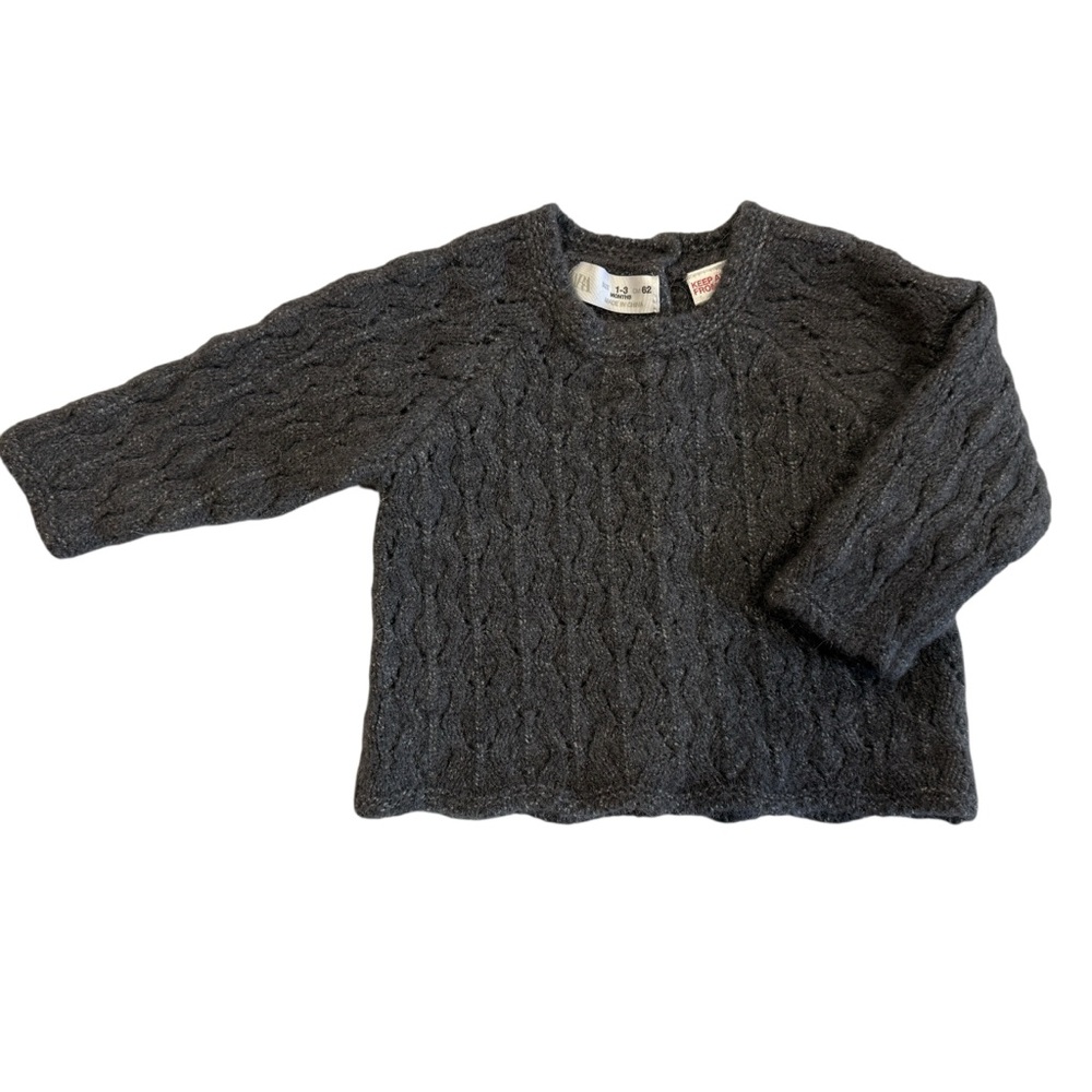 Zara Baby Cable Knit Sweater / Cardigan – Size 1-3M